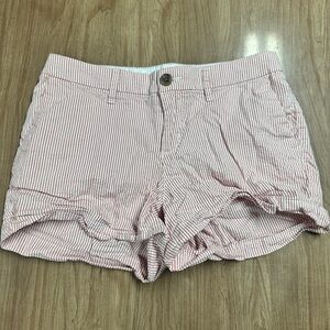 Old Navy High Waist Pink Striped Shorts